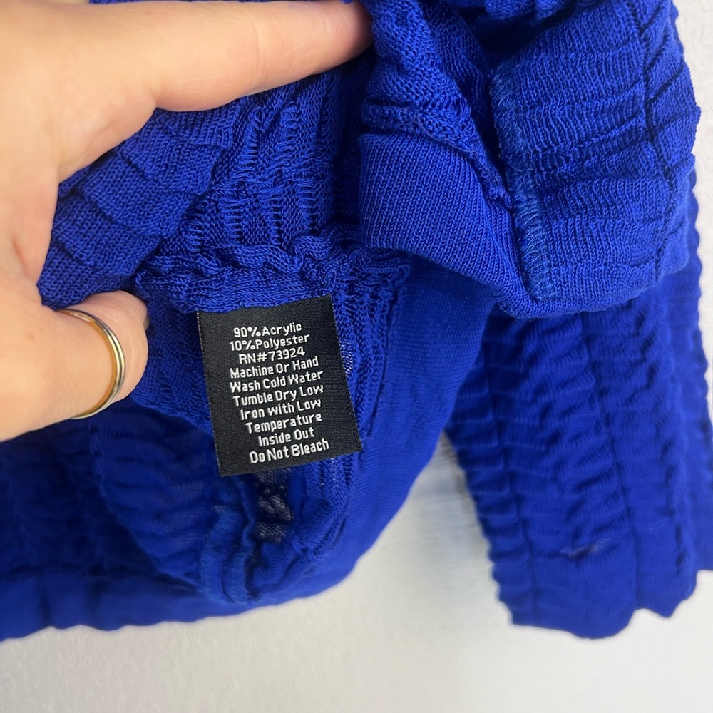 Misook Blue Single Button Blazer, Medium - image 5